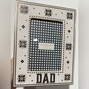 Anthropologie Mosaic Bistro "Dad" Stoneware 4"x"6 Photo Frame
